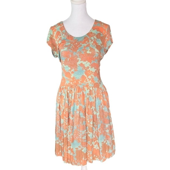 Peruvian Connection - Fit & Flare Orange Blend Dress Sz S - Picture 1 of 6